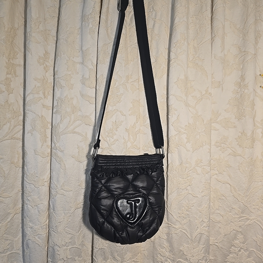 Juicy Coutour Black Quilted Mini Crossbody Bag